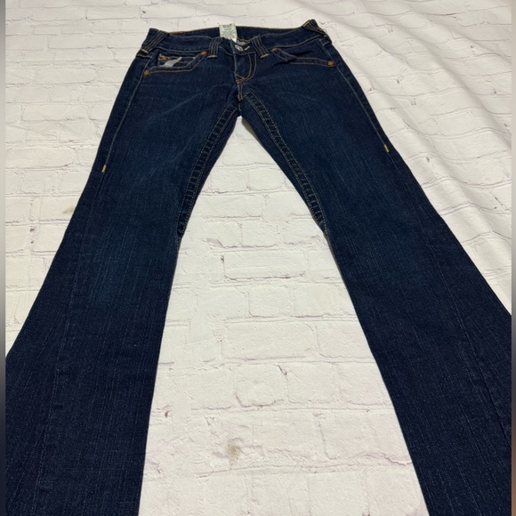 TRUE RELIGION BRAND JEANS “JOEY” boot cut flare Women's Blue Denim Pants 27 EUC - Picture 14 of 15